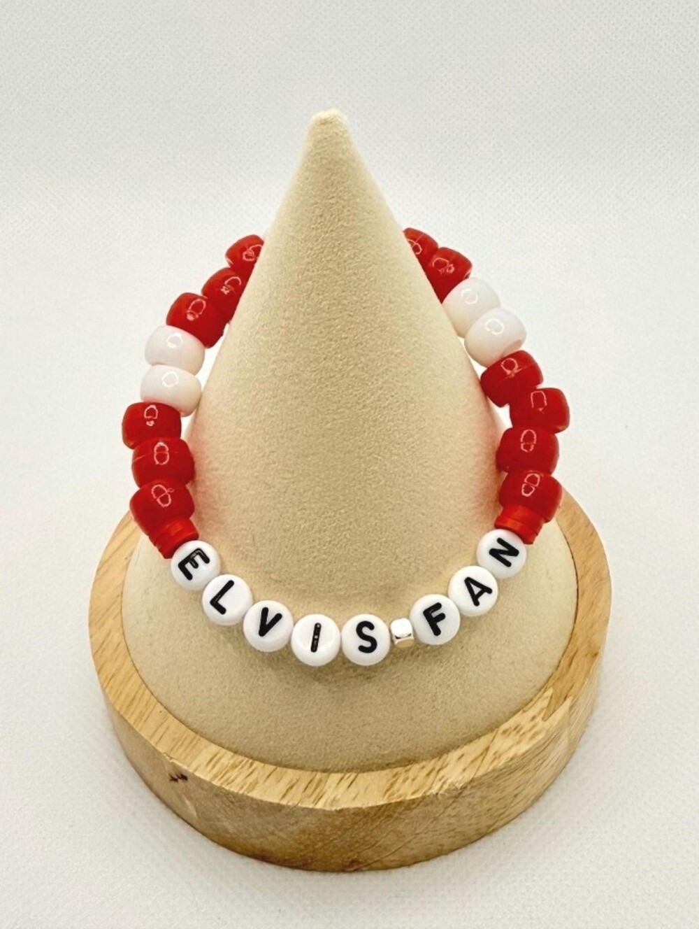 Disney Lilo And Stitch Inspired 'ELVIS FAN' Clay Beaded Handmade Kandi Bracelet